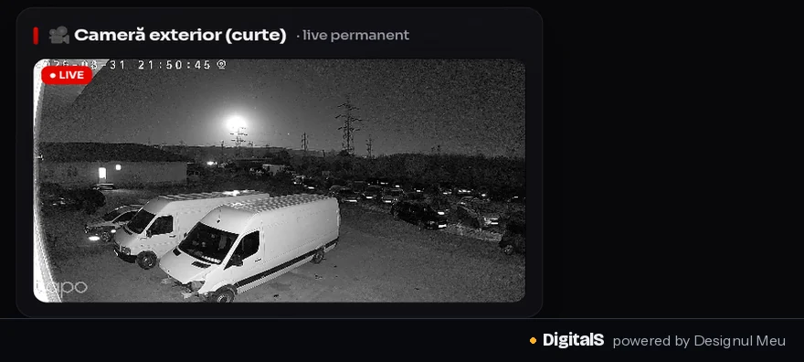 Camera de curte, transmisie permanentă.