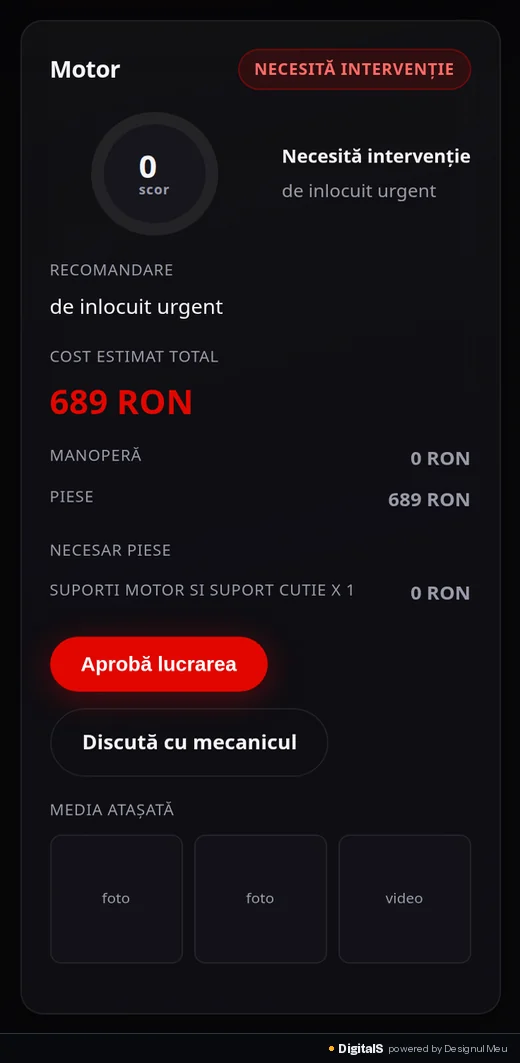 Motor, 689 lei, cu aprobare și discuție direct din cont.
